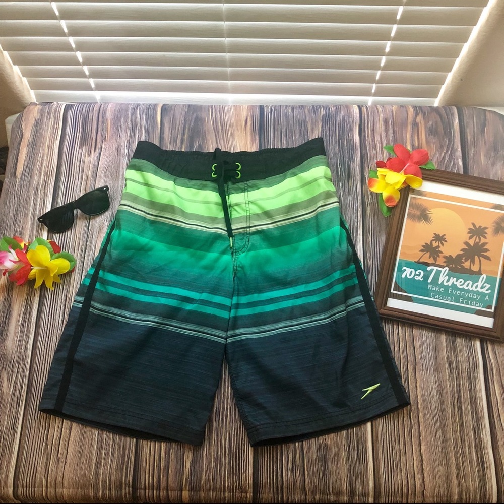Green Speedo Swim Shorts